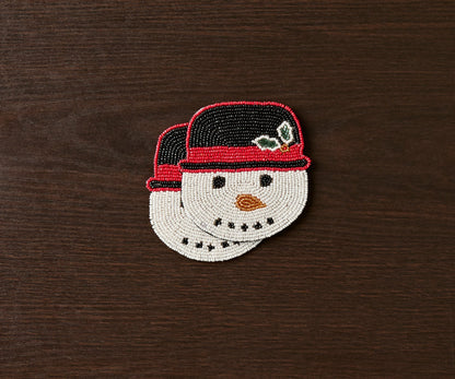 Handmade Beaded Holiday Coaster – Christmas Table Decor by Payton James - Tampa Home & Garden Store