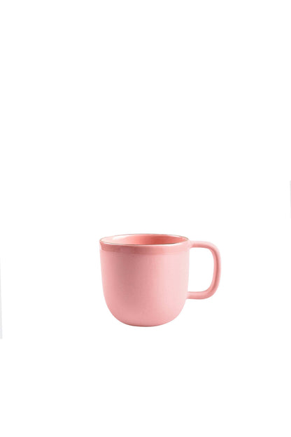 Handmade Porcelain Mug with Gold Rim Powder Pink