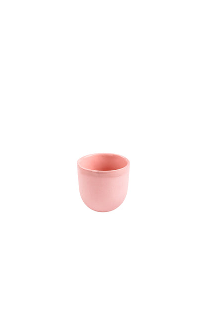 Handmade Porcelain Espresso Cup and Pink Glaze