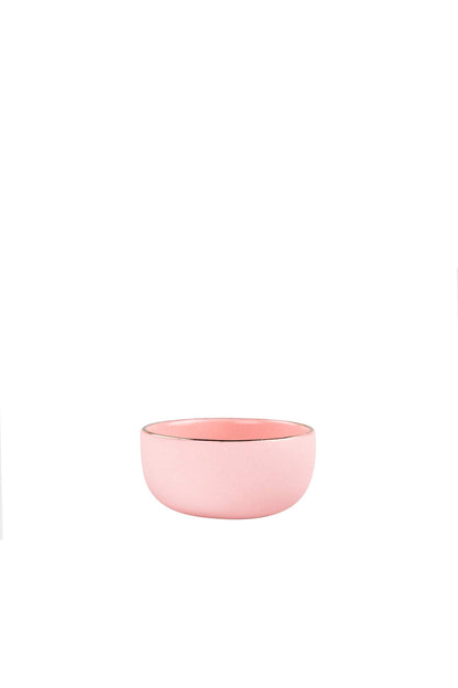 Handmade Porcelain Pinch Bowl with Gold Rim