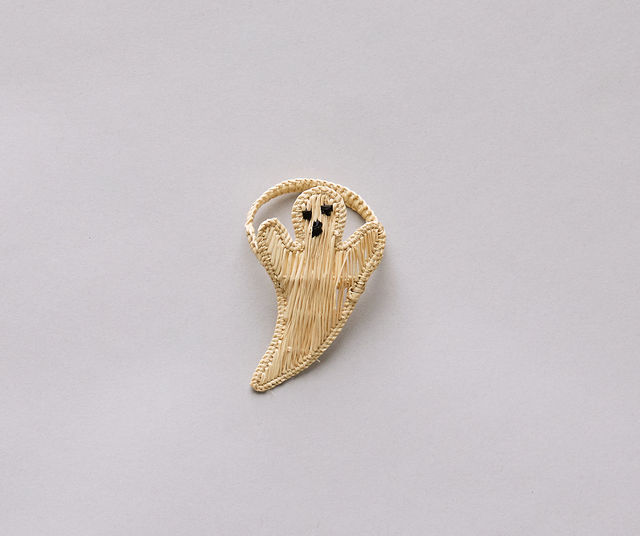 Handmade Rattan Ghost Napkin Ring for Halloween Table Setting, Rustic Fall Decor, Boho Spooky Party Napkin Holder, Natural Wicker Accent - Tampa Home & Garden Store
