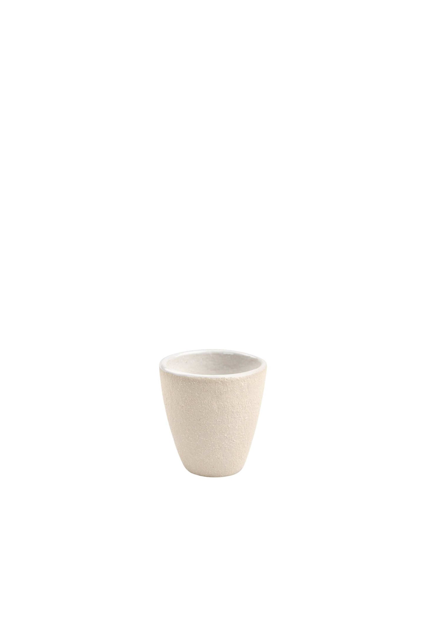 Handmade Stoneware Espresso Cup and White Glaze