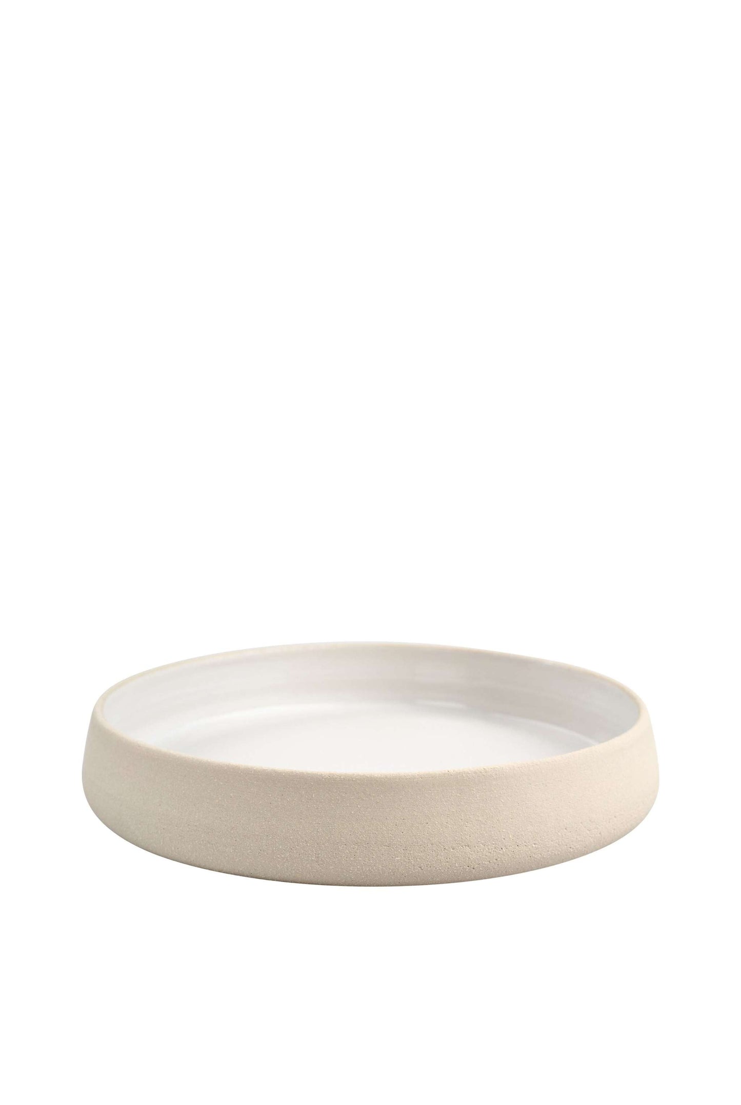 Artisan Handmade Stoneware Plates with High Sides