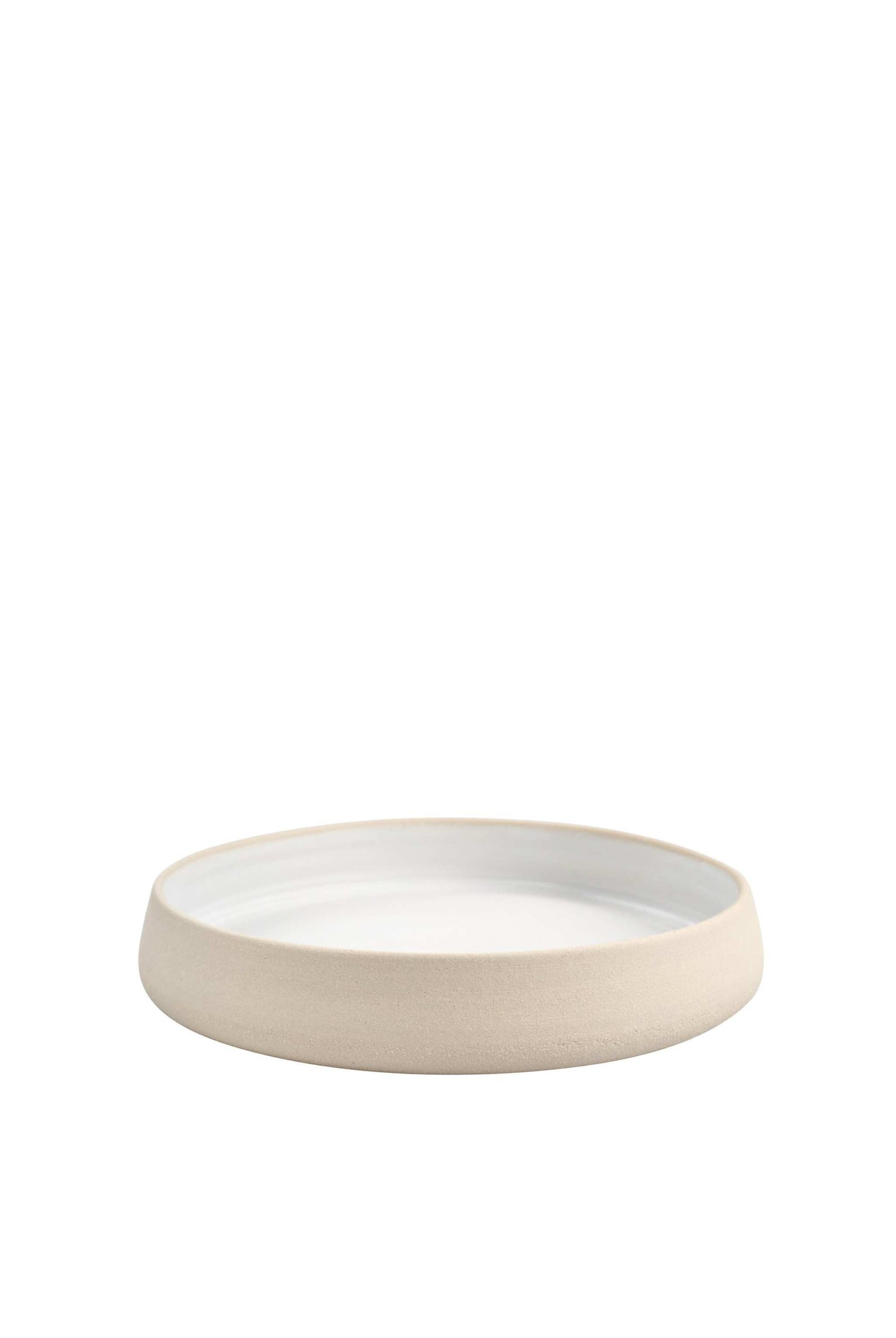 Artisan Handmade Stoneware Plates with High Sides