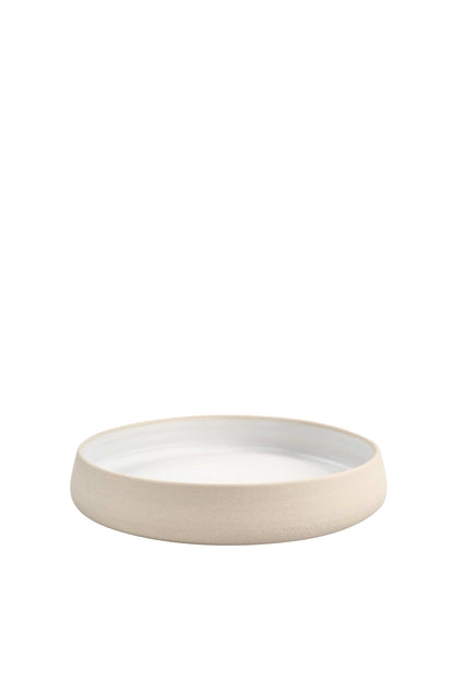 Artisan Handmade Stoneware Plates with High Sides
