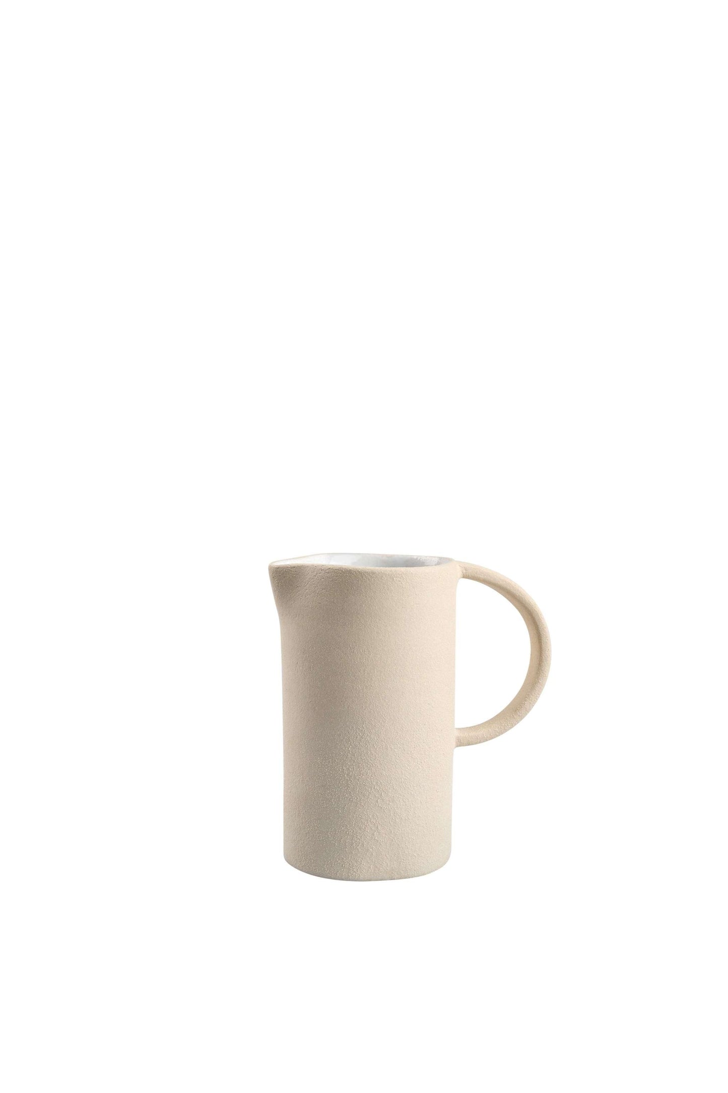 Handmade Stoneware Pitcher With the Raw Edge