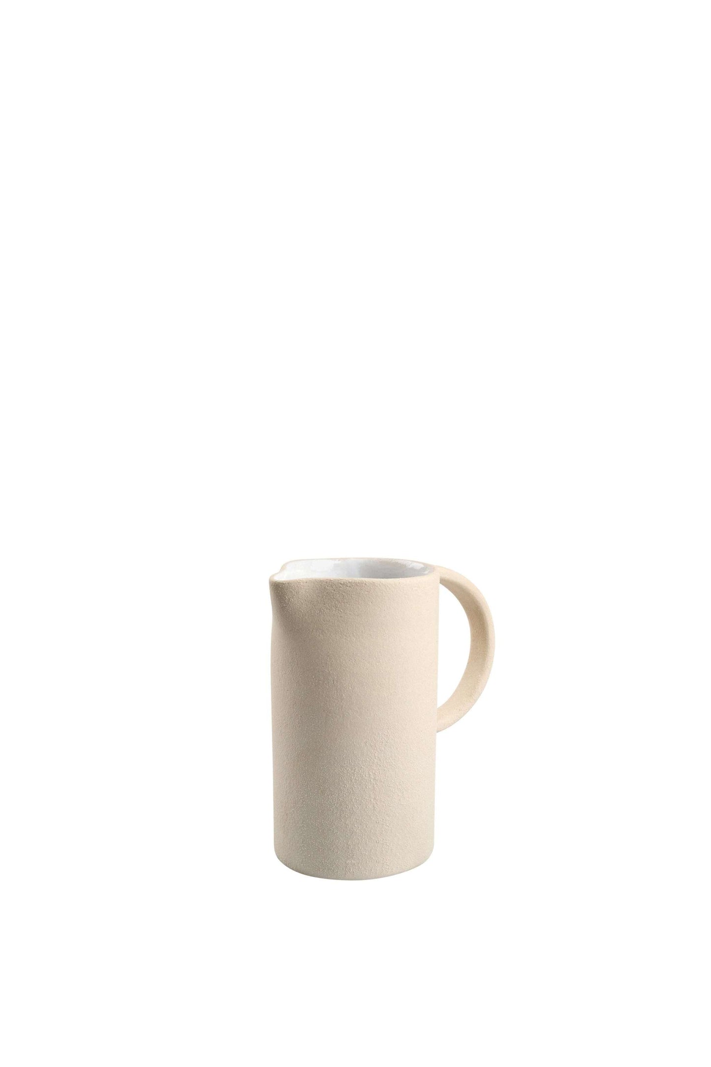 Handmade Stoneware Pitcher With the Raw Edge