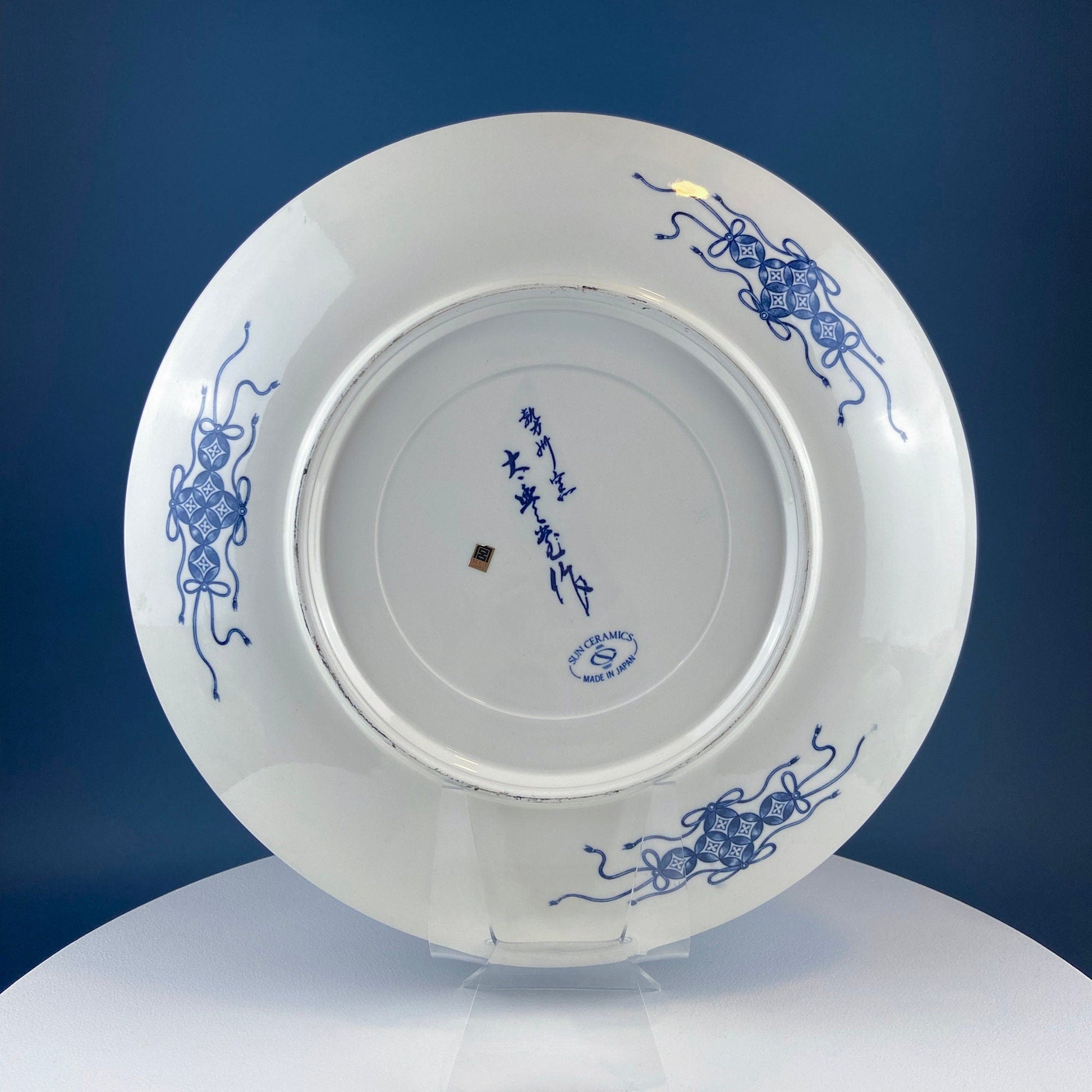 Handpainted Koi Fish Platter: Japanese Collectible Art Plate, 16" - Tampa Home & Garden Store