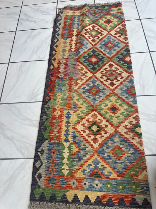 Handwoven Afghani Wool Kilim Rug 5’1” 7’4” - Tampa Home & Garden Store