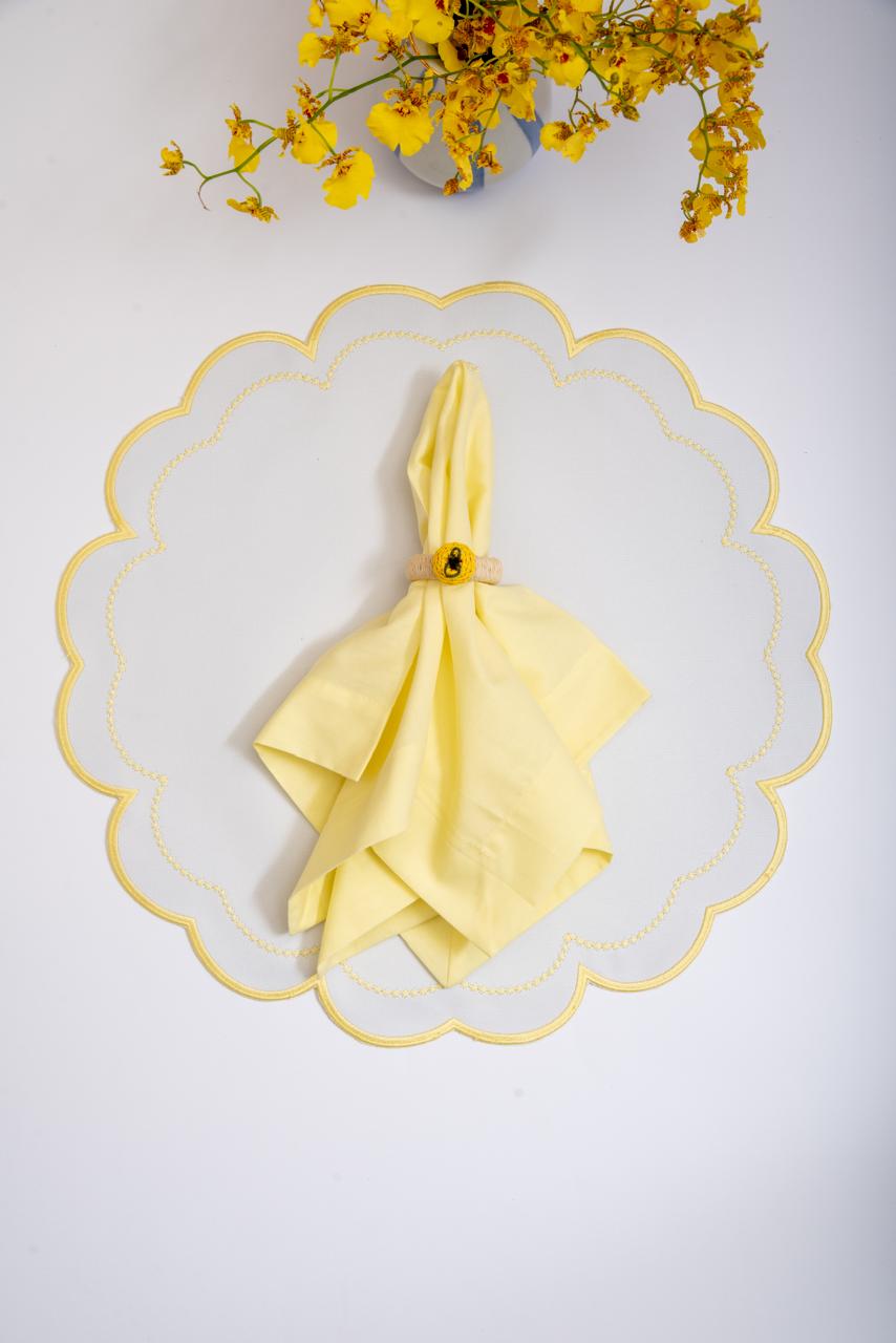 Handwoven Lemon Napkin Ring - Tampa Home & Garden Store