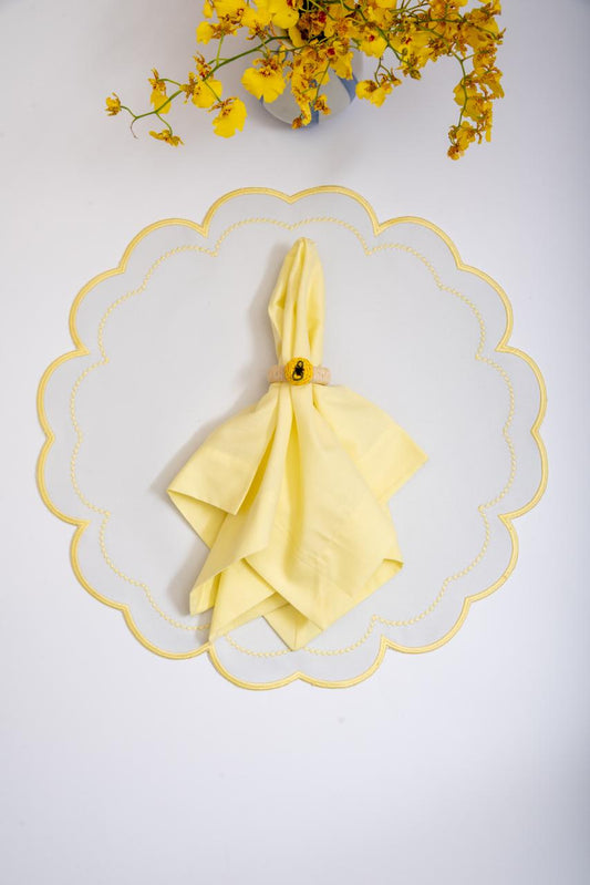 Handwoven Lemon Napkin Ring - Tampa Home & Garden Store