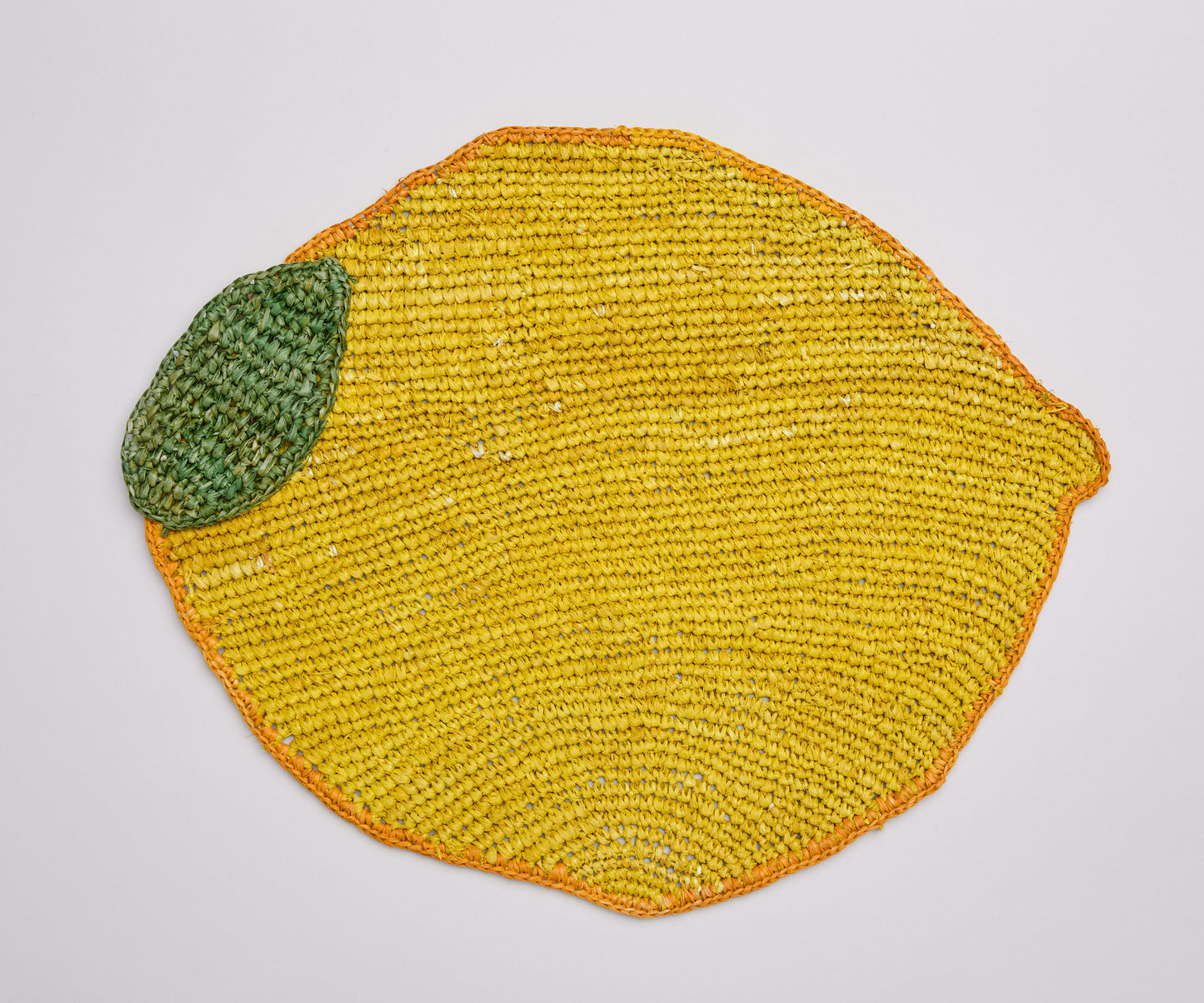 Handwoven Lemon Placemat – Raffia Fruit Shaped Table Mat, Summer Table Decor - Tampa Home & Garden Store