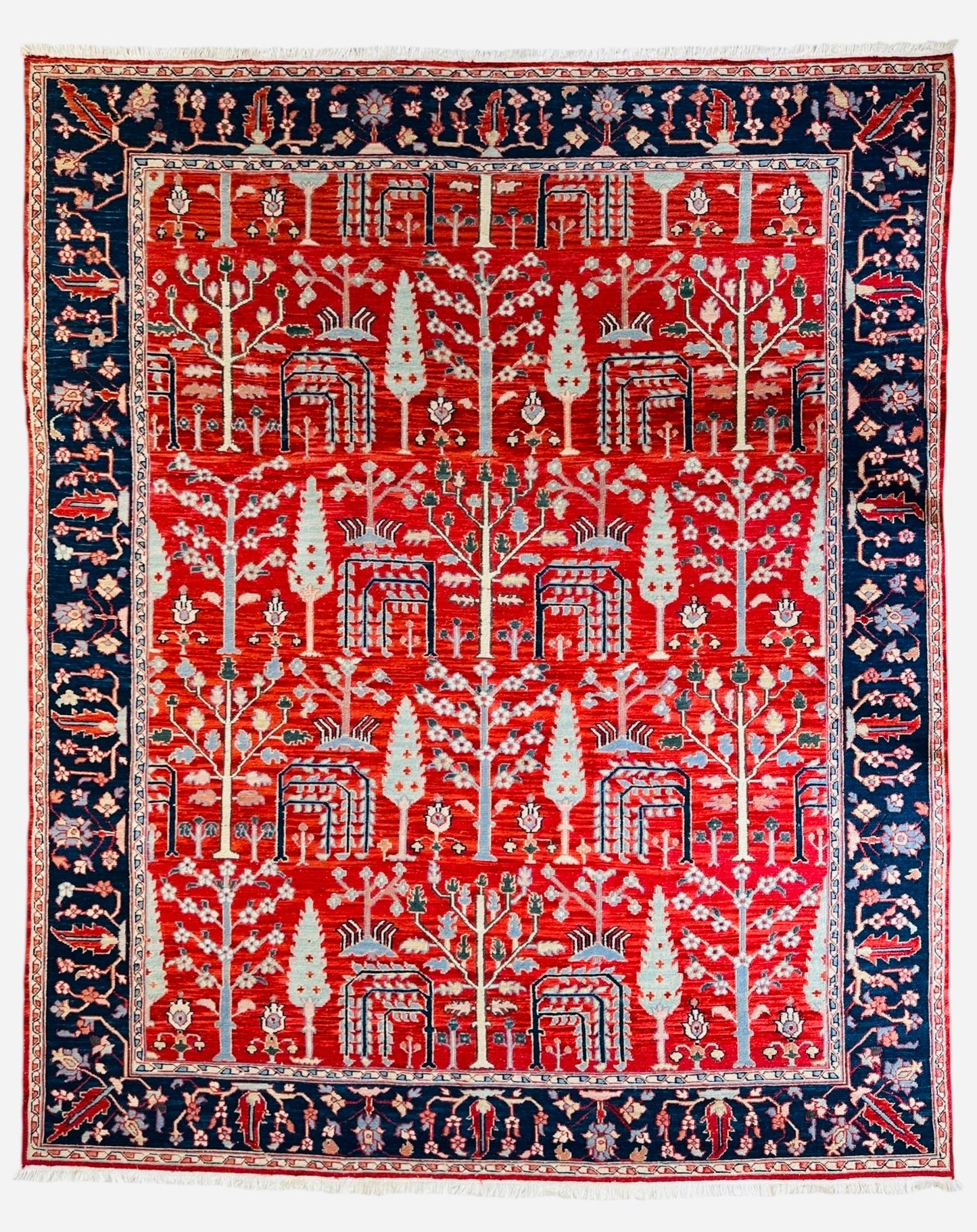 Handwoven Soumak Multicolor Wool Area Rug – 8’ x 10’ - Tampa Home & Garden Store