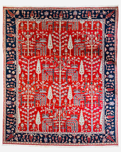 Handwoven Soumak Multicolor Wool Area Rug – 8’ x 10’ - Tampa Home & Garden Store