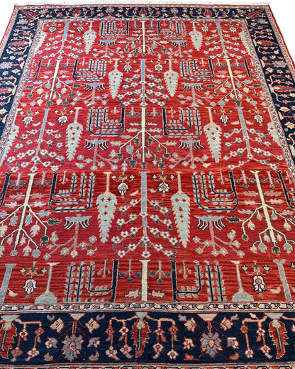 Handwoven Soumak Multicolor Wool Area Rug – 8’ x 10’ - Tampa Home & Garden Store