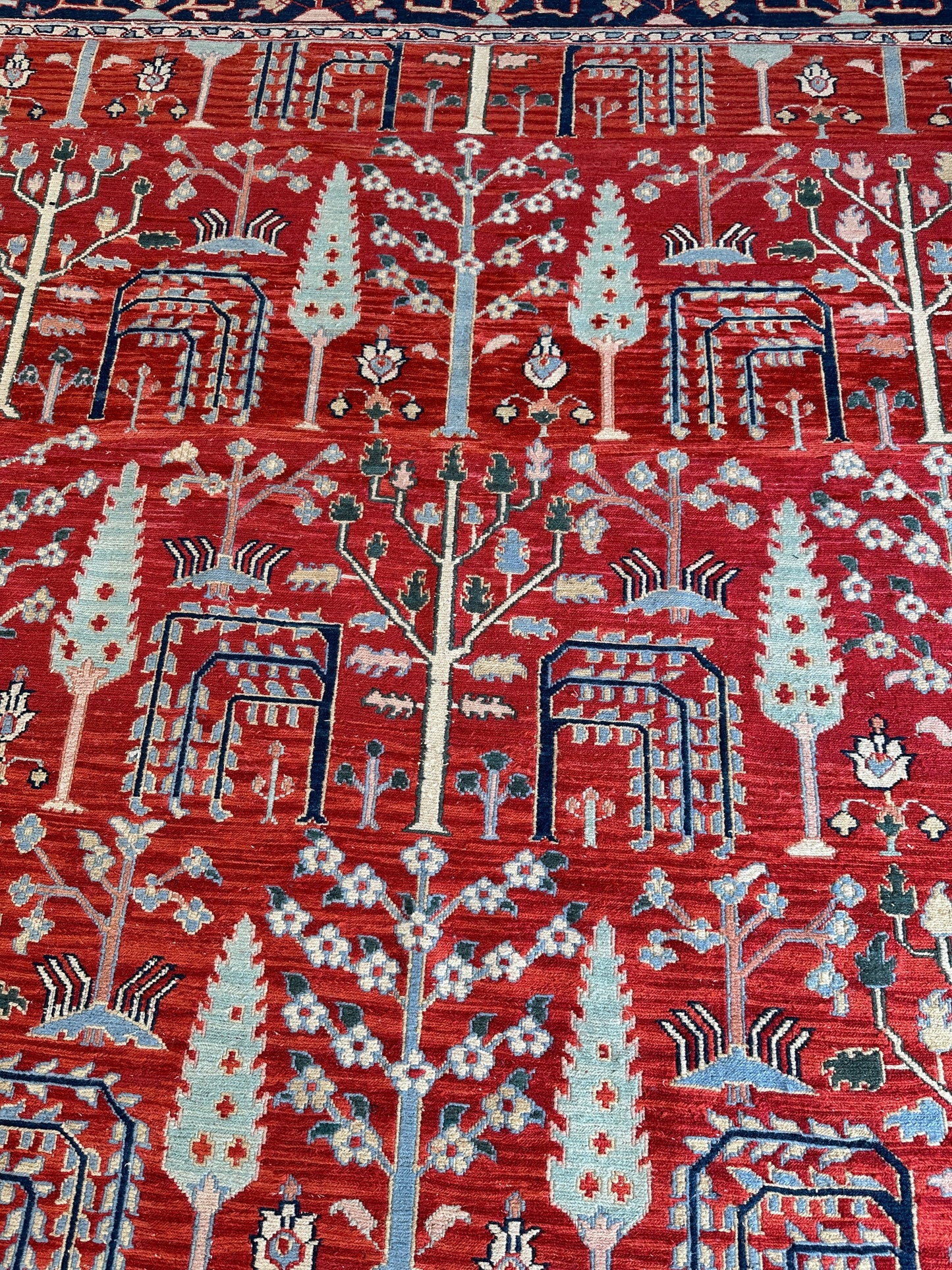 Handwoven Soumak Multicolor Wool Area Rug – 8’ x 10’ - Tampa Home & Garden Store