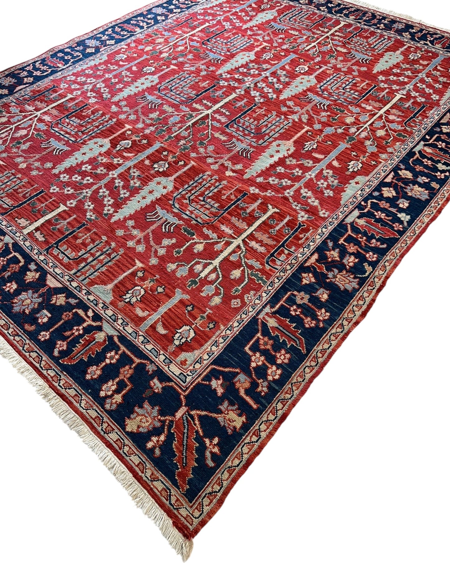 Handwoven Soumak Multicolor Wool Area Rug – 8’ x 10’ - Tampa Home & Garden Store