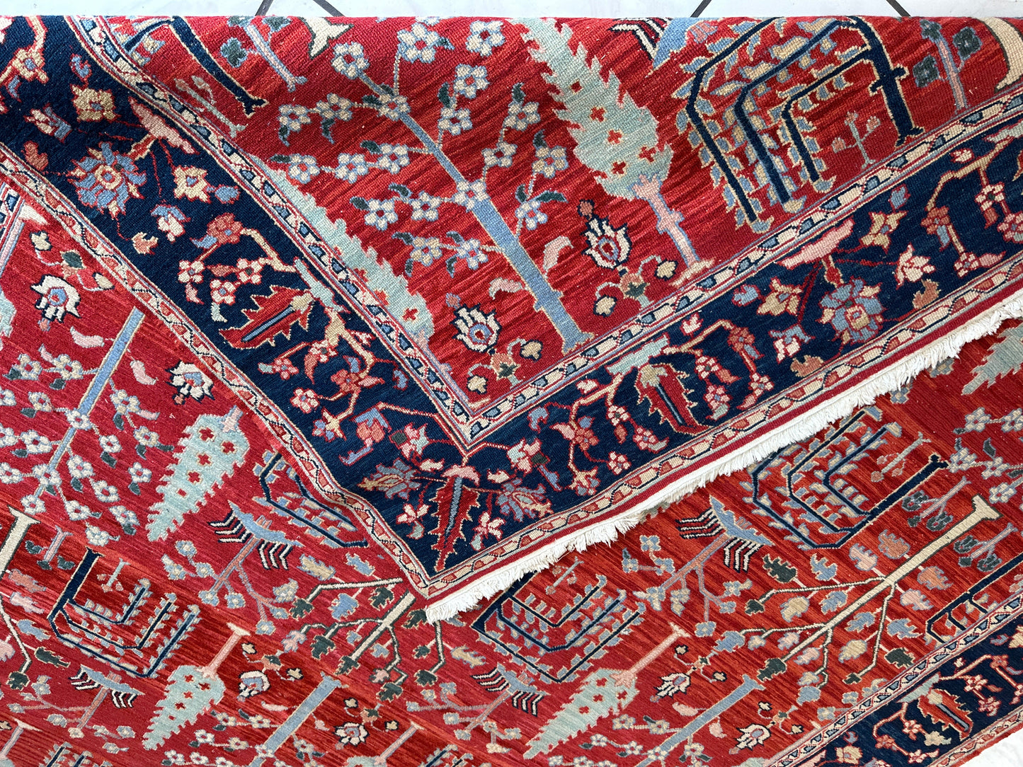 Handwoven Soumak Multicolor Wool Area Rug – 8’ x 10’ - Tampa Home & Garden Store