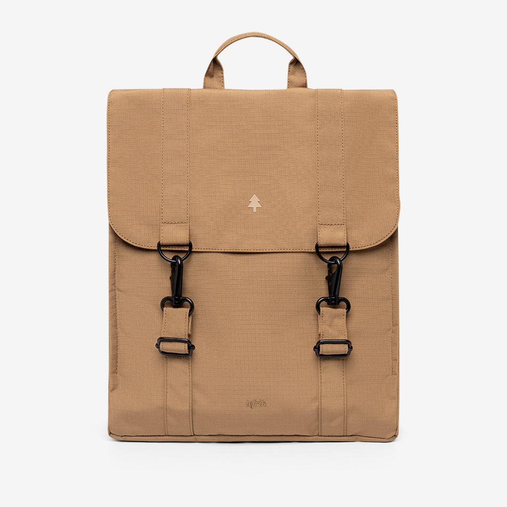 Handy XL Backpack Toffee Vandra Edition by Lefrik USA, toffee color with black hardware on Tampa Home & Garden Store