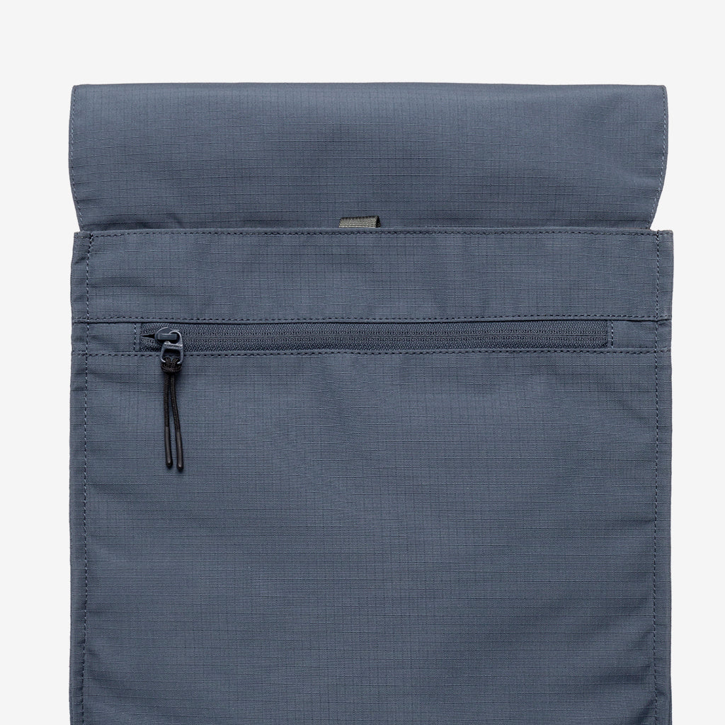 Handy XL Backpack Maibon Vandra by Lefrik USA in blue with rear zip pocket and top flap on Tampa Home & Garden Store
