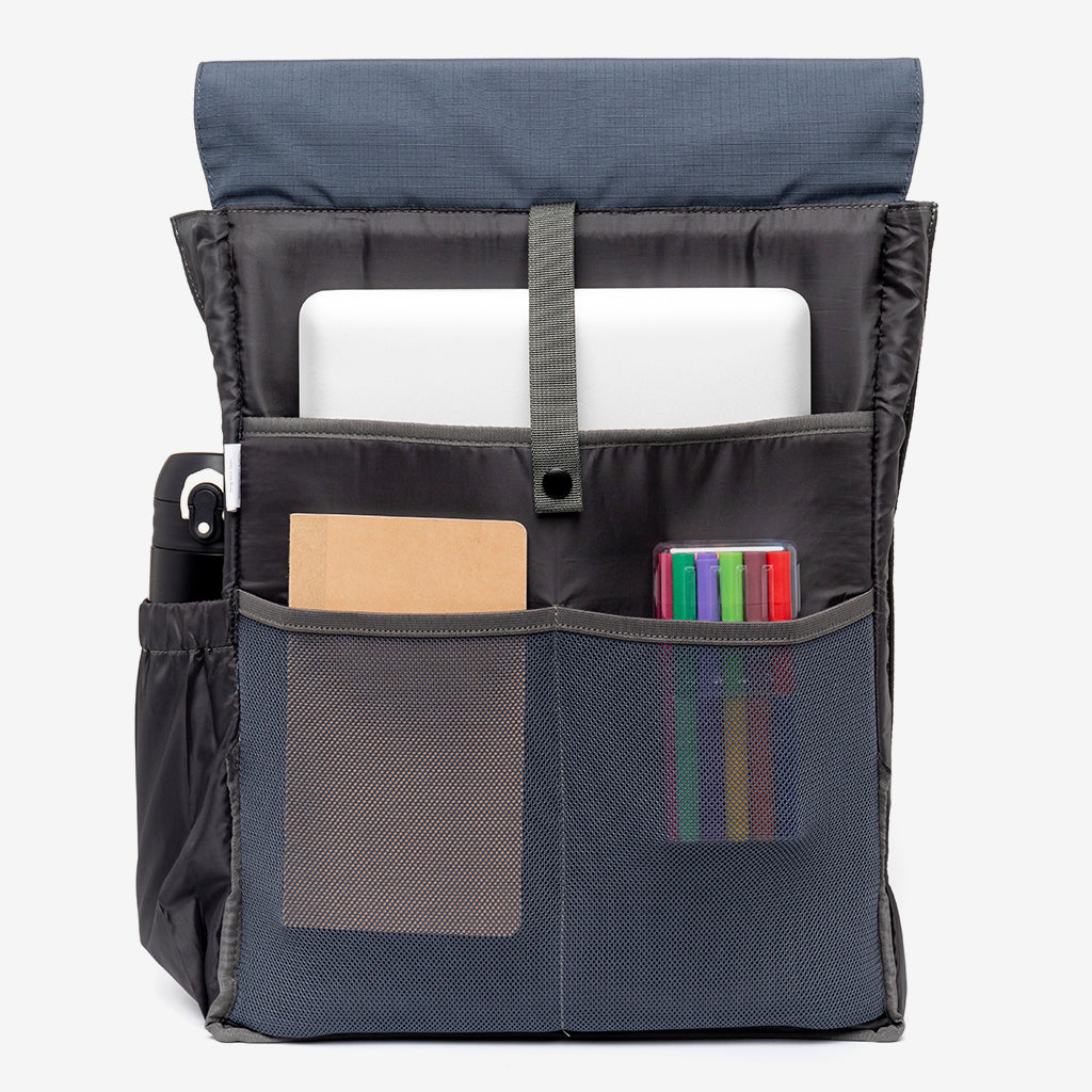 Handy XL Backpack Maibon Vandra Lefrik USA black backpack with laptop sleeve and front pockets on Tampa Home & Garden Store