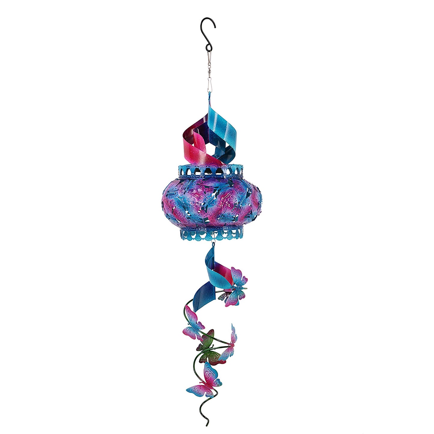 Hanging Solar Swirl Spinner, Purple/Blue - Tampa Home & Garden Store