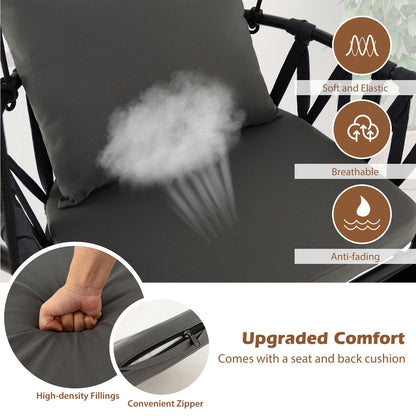 Hanging Swing Chair with Stand-Gray - Tampa Home & Garden Store