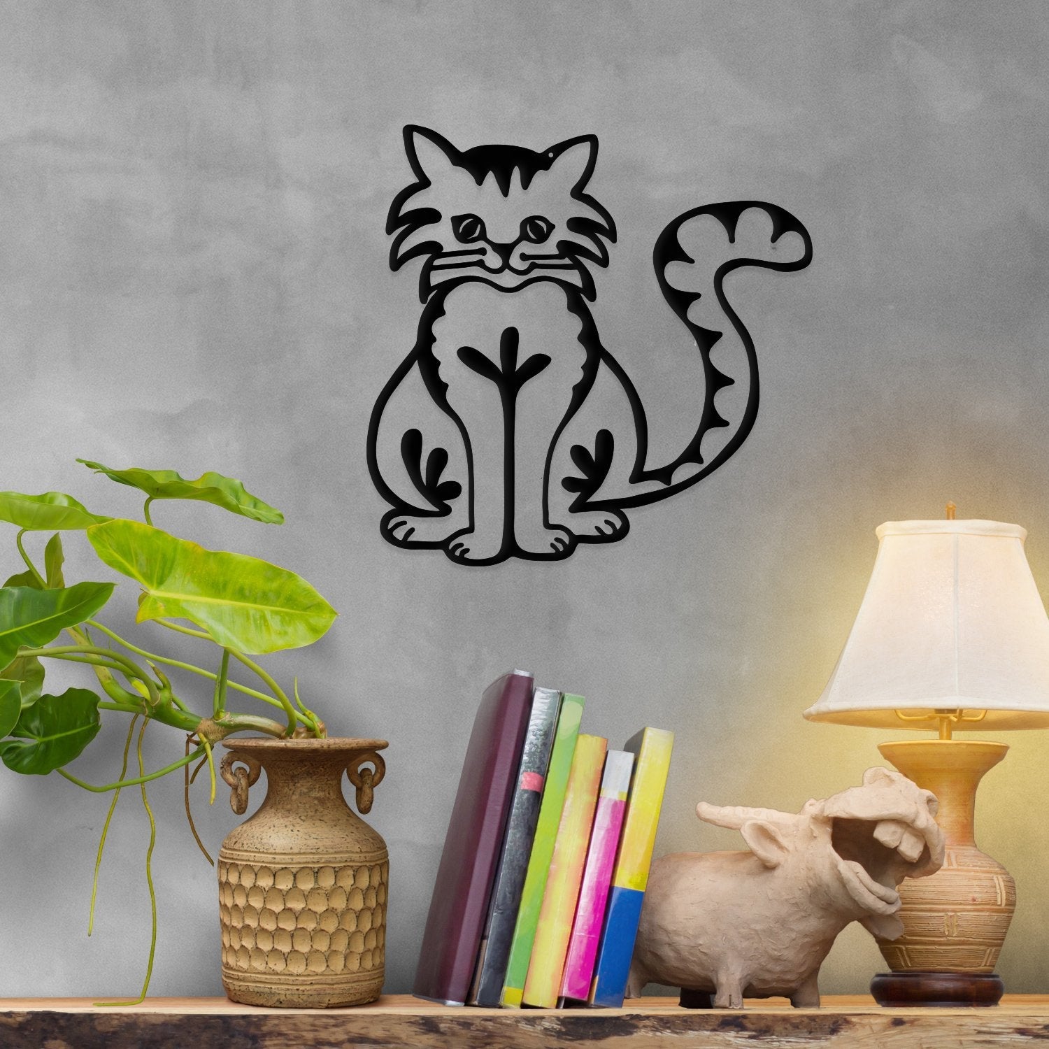 Happy Cat- Metal Wall Art/Décor - Tampa Home & Garden Store