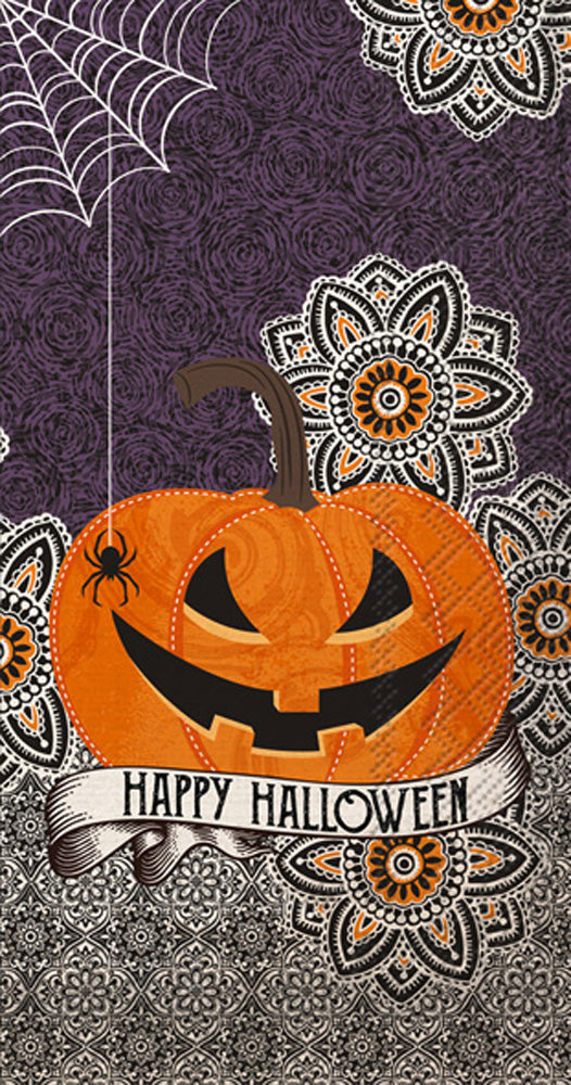 Happy Halloween Pumpkin - Guest Towel - Tampa Home & Garden Store