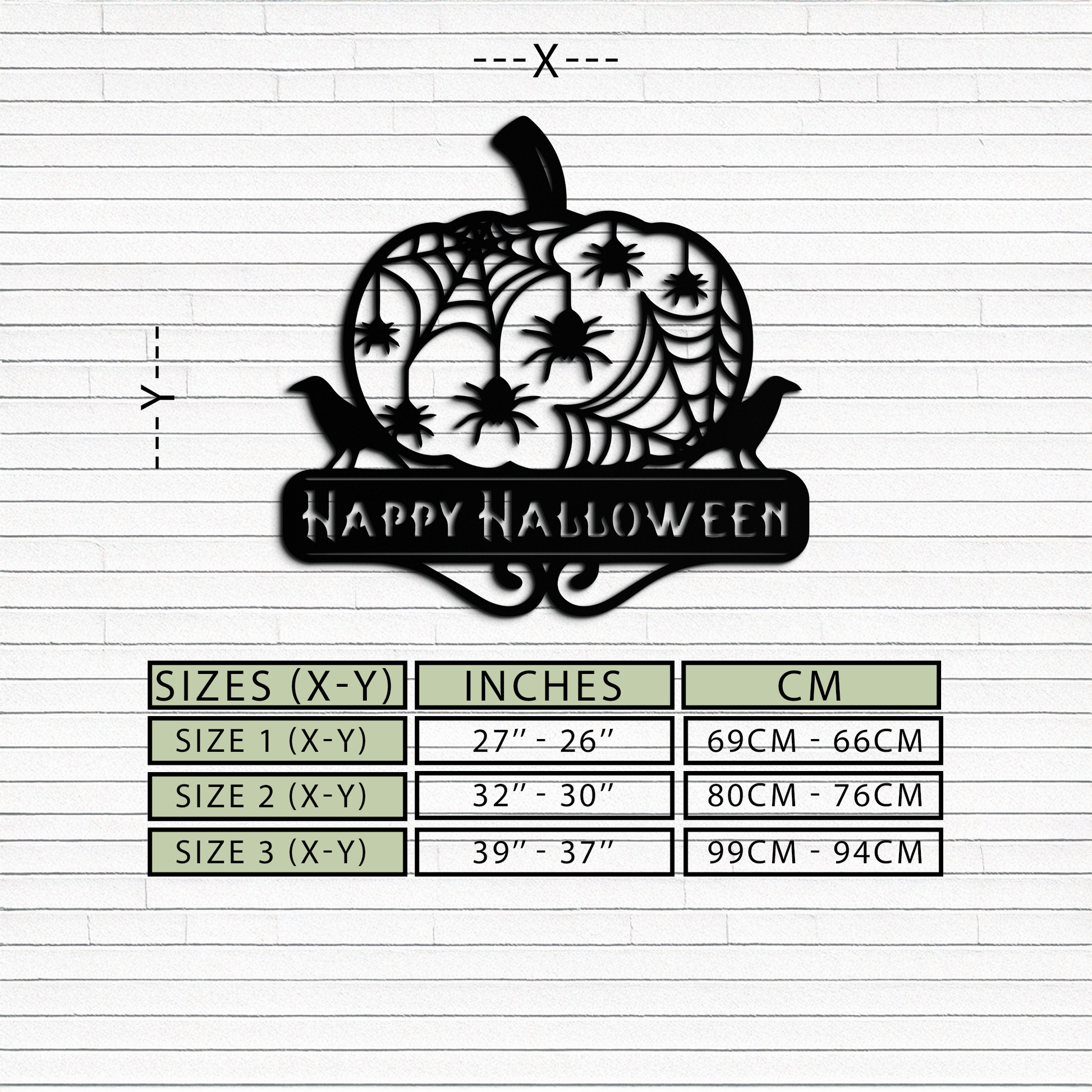 Happy Halloween Pumpkin Metal Wall Art - Spooky Home Decor - KAF275 - Tampa Home & Garden Store
