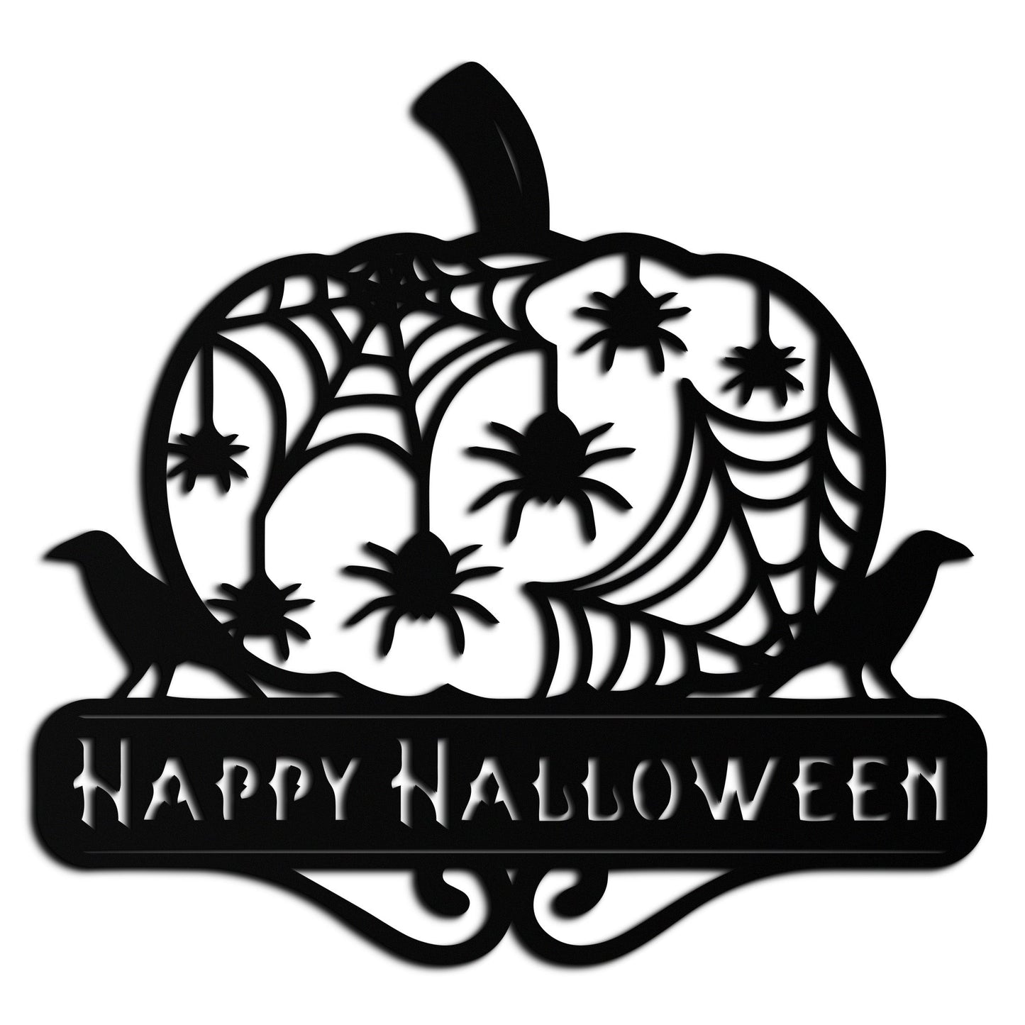 Happy Halloween Pumpkin Metal Wall Art - Spooky Home Decor - KAF275 - Tampa Home & Garden Store