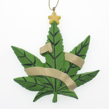 Happy Holidaze Cannabis Leaf Ornament - Tampa Home & Garden Store