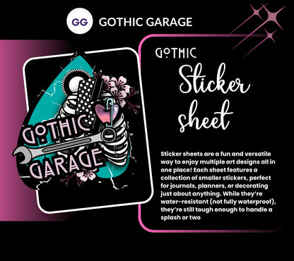 Happy Valoween – Gothic Valentine’s Day Sticker Sheet - Tampa Home & Garden Store