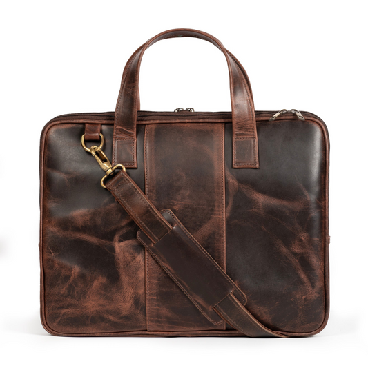 Harbor Laptop Briefcase, Brown - Tampa Home & Garden Store