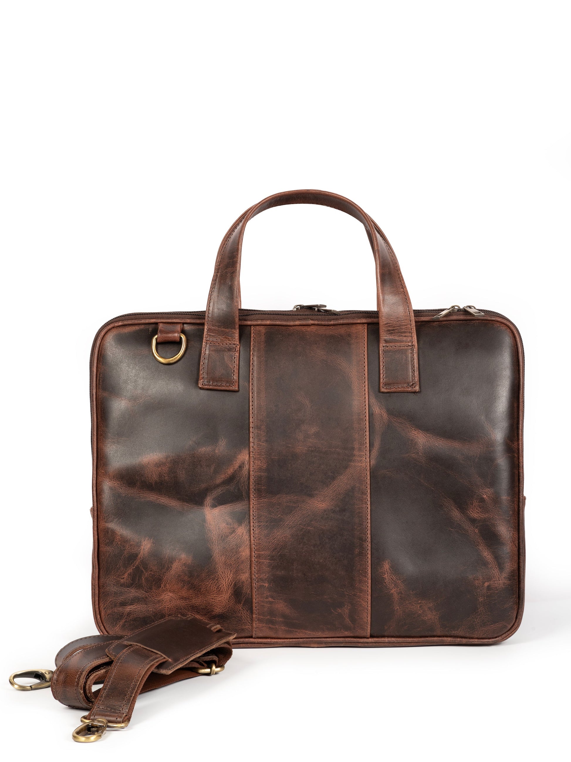 Harbor Laptop Briefcase, Brown - Tampa Home & Garden Store
