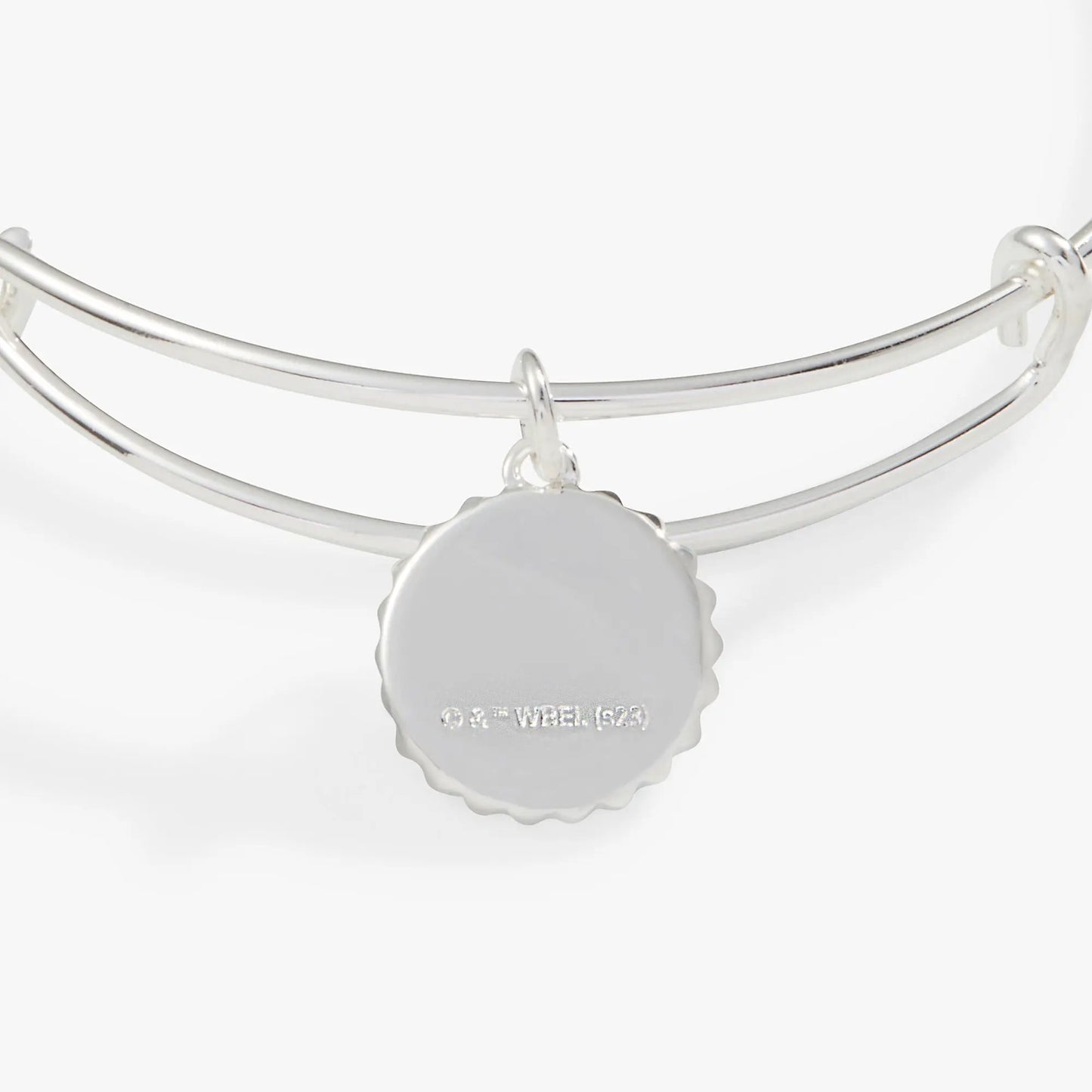 Ravenclaw house charm bangle by ALEX AND ANI; silver-tone curved bracelet with round pendant on Tampa Home & Garden Store