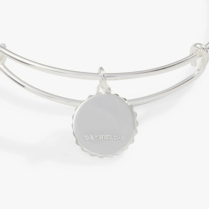 Harry Potter Slytherin Charm Bangle by ALEX AND ANI, silver bracelet with scalloped charm on Tampa Home & Garden Store