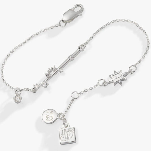 Harry Potter Wand Adjustable Bracelet silver-tone wand charm by ALEX AND ANI bracelet on Tampa Home & Garden Store