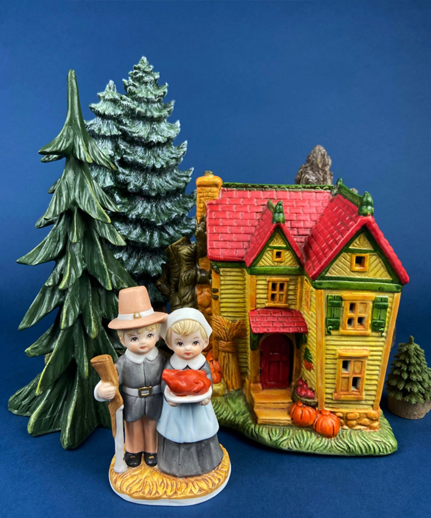 Haunted Porcelain Pumpkin House. Hand-Painted Illuminated Village Accessory. Fall/Thanksgiving/Halloween Celebration. Kids Room Decor. - Tampa Home & Garden Store