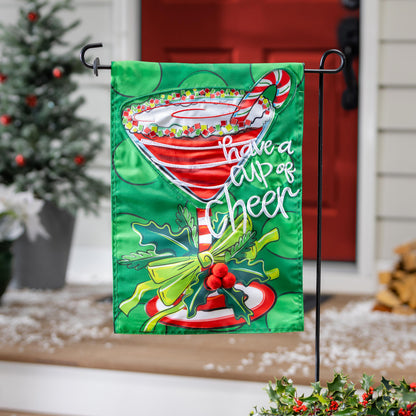 Have A Cup Of Cheer Applique Garden Flag - Tampa Home & Garden Store
