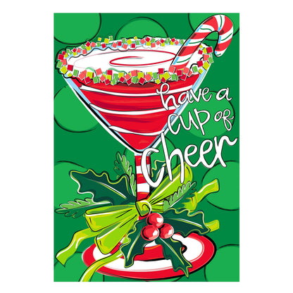 Have A Cup Of Cheer Applique Garden Flag - Tampa Home & Garden Store