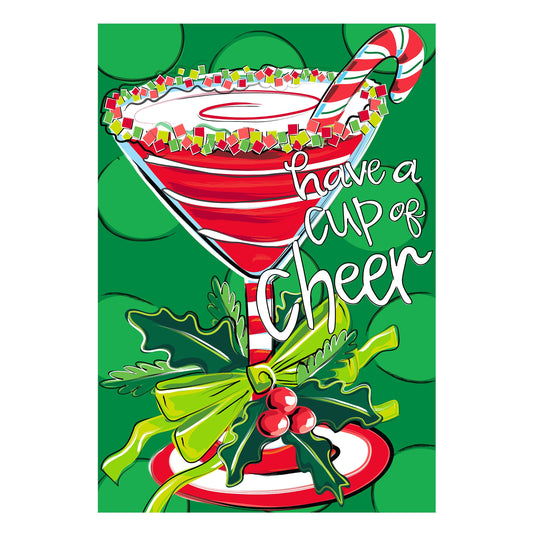 Have A Cup Of Cheer Applique Garden Flag - Tampa Home & Garden Store