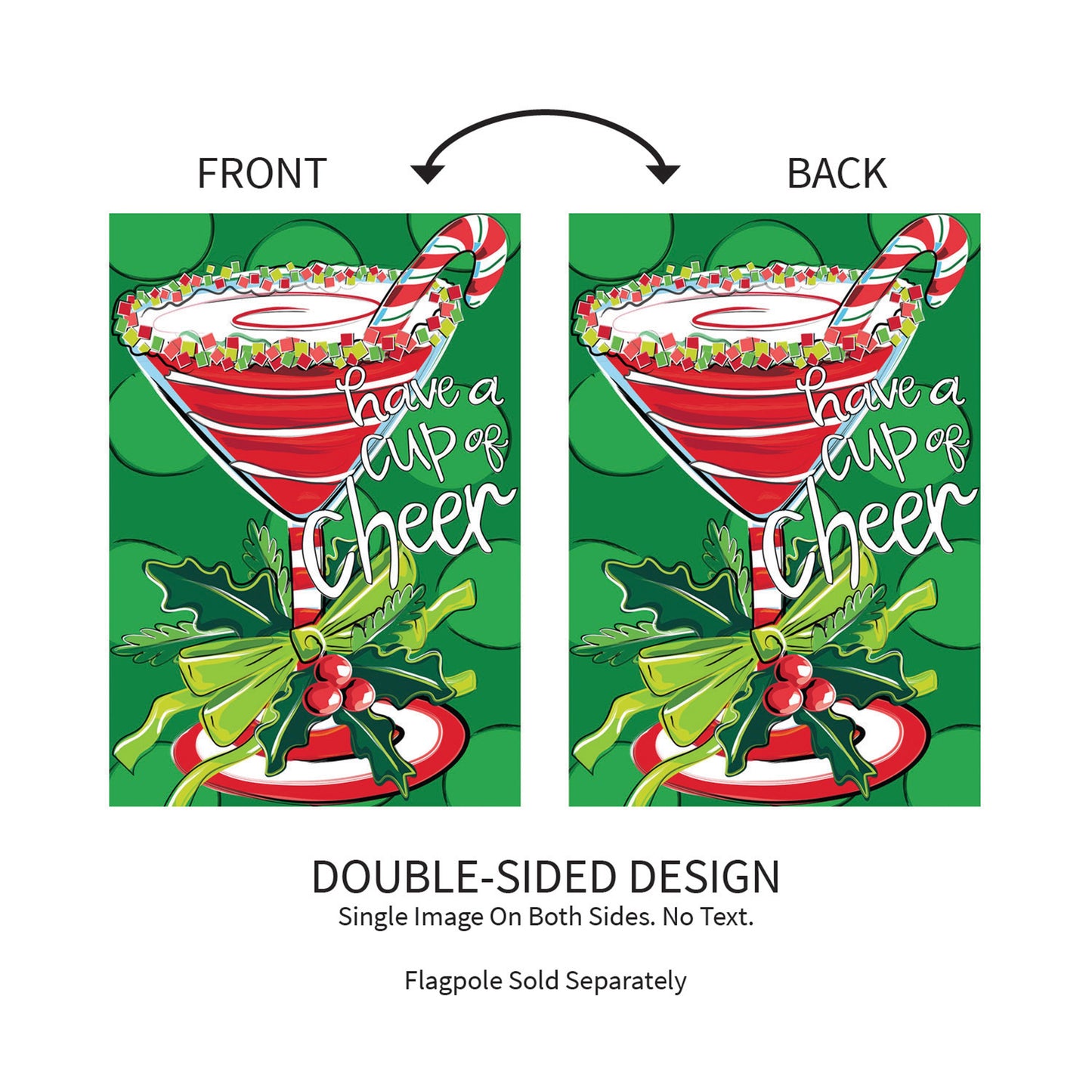 Have A Cup Of Cheer Applique Garden Flag - Tampa Home & Garden Store