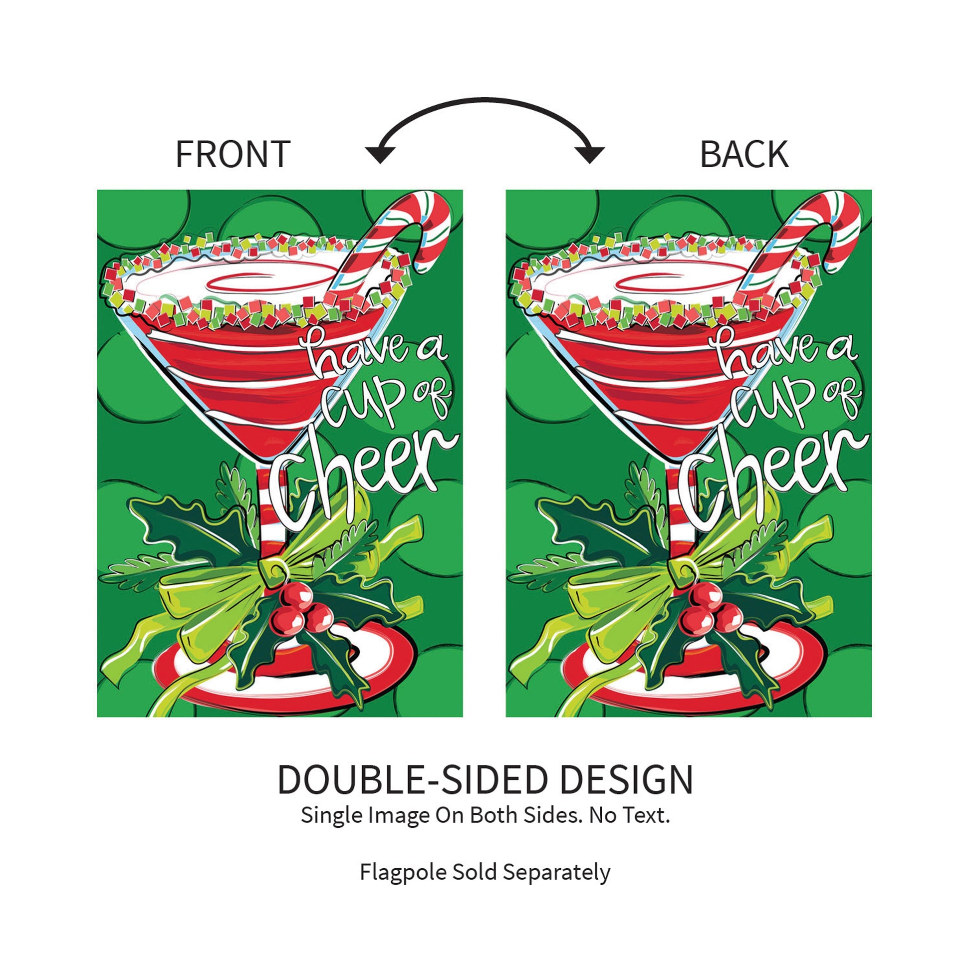 Have A Cup Of Cheer Applique Garden Flag - Tampa Home & Garden Store