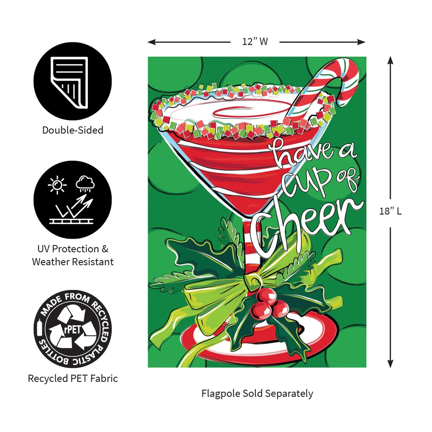 Have A Cup Of Cheer Applique Garden Flag - Tampa Home & Garden Store