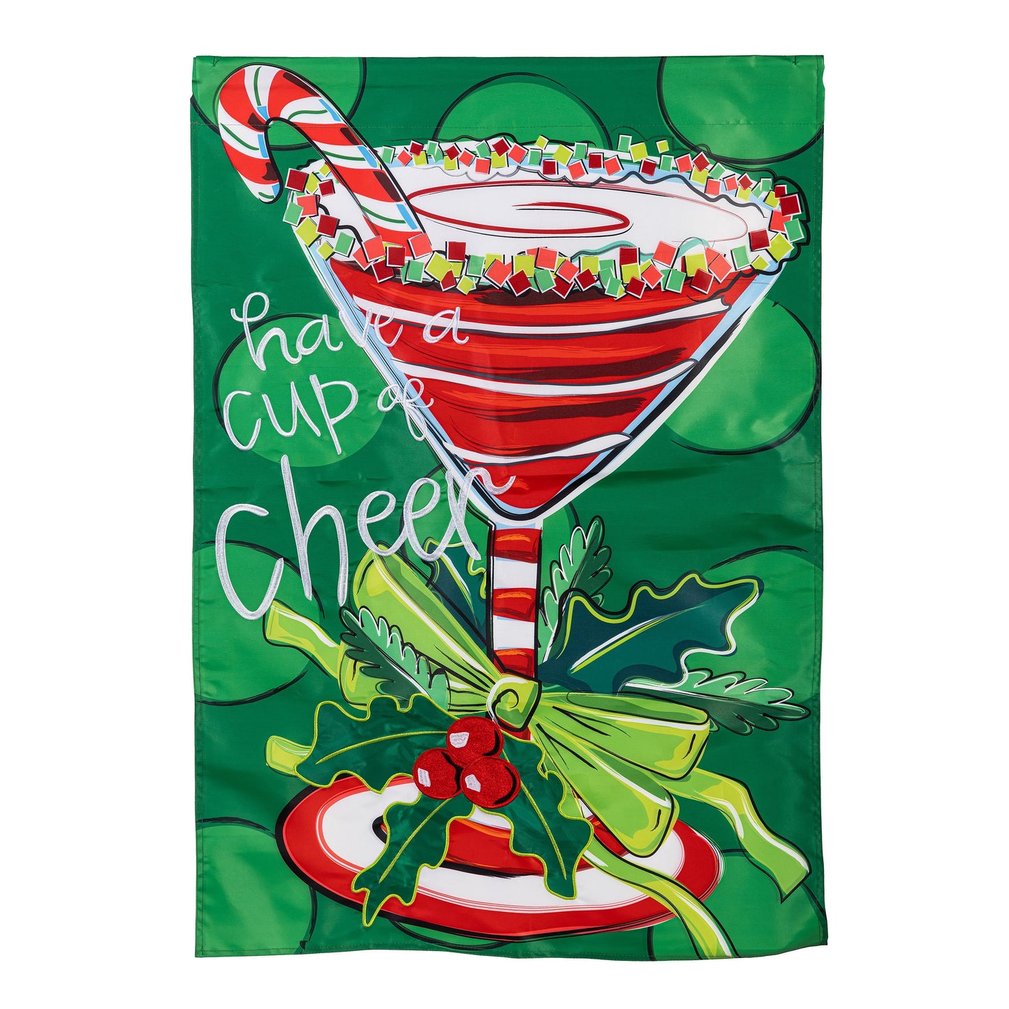Have A Cup Of Cheer Applique House Flag - Tampa Home & Garden Store