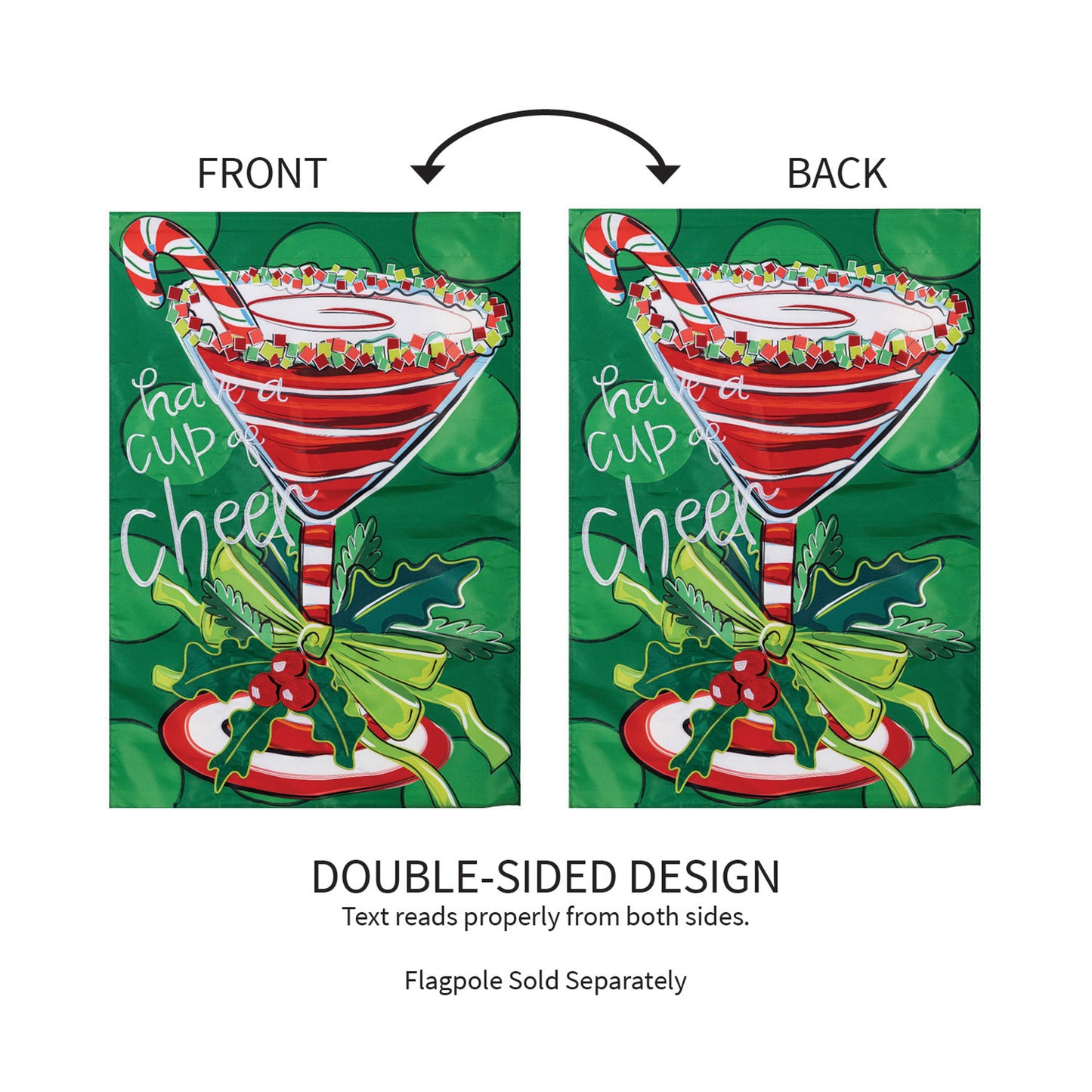 Have A Cup Of Cheer Applique House Flag - Tampa Home & Garden Store