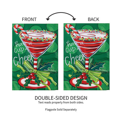Have A Cup Of Cheer Applique House Flag - Tampa Home & Garden Store