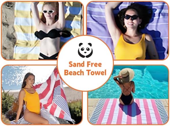 Havluland Oversized Turkish Cotton Beach Towel – Versatile, Soft & Sand-Resistant - Tampa Home & Garden Store