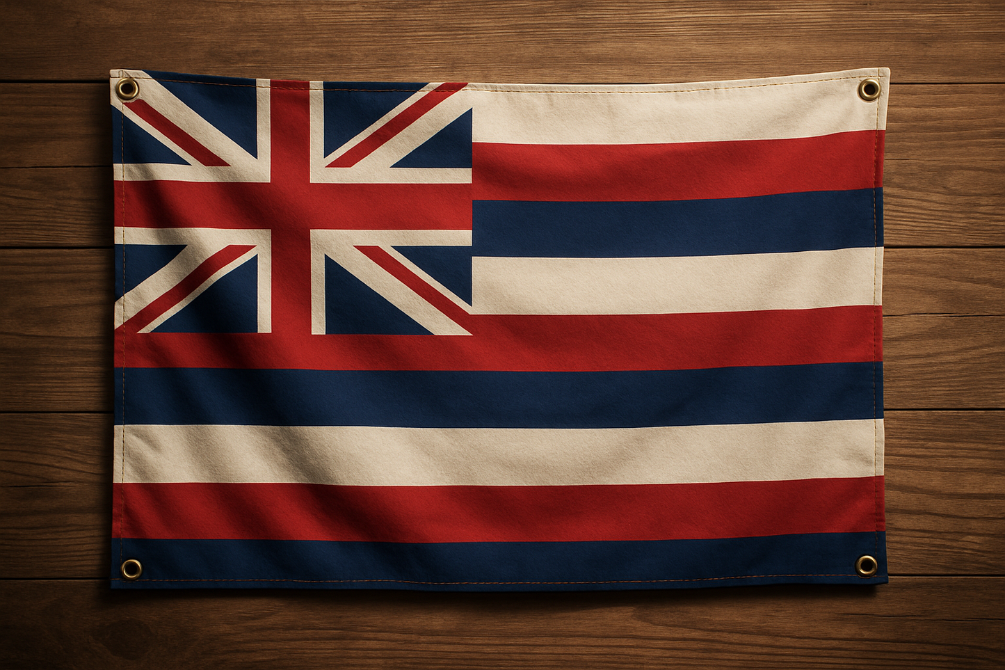Hawaii Flag with Grommets Along the Edges for Wall Hanging - Tampa Home & Garden Store